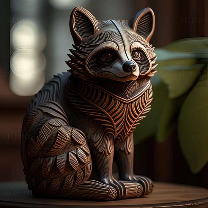 3D model Raccoon from Kherson famous animal (STL)